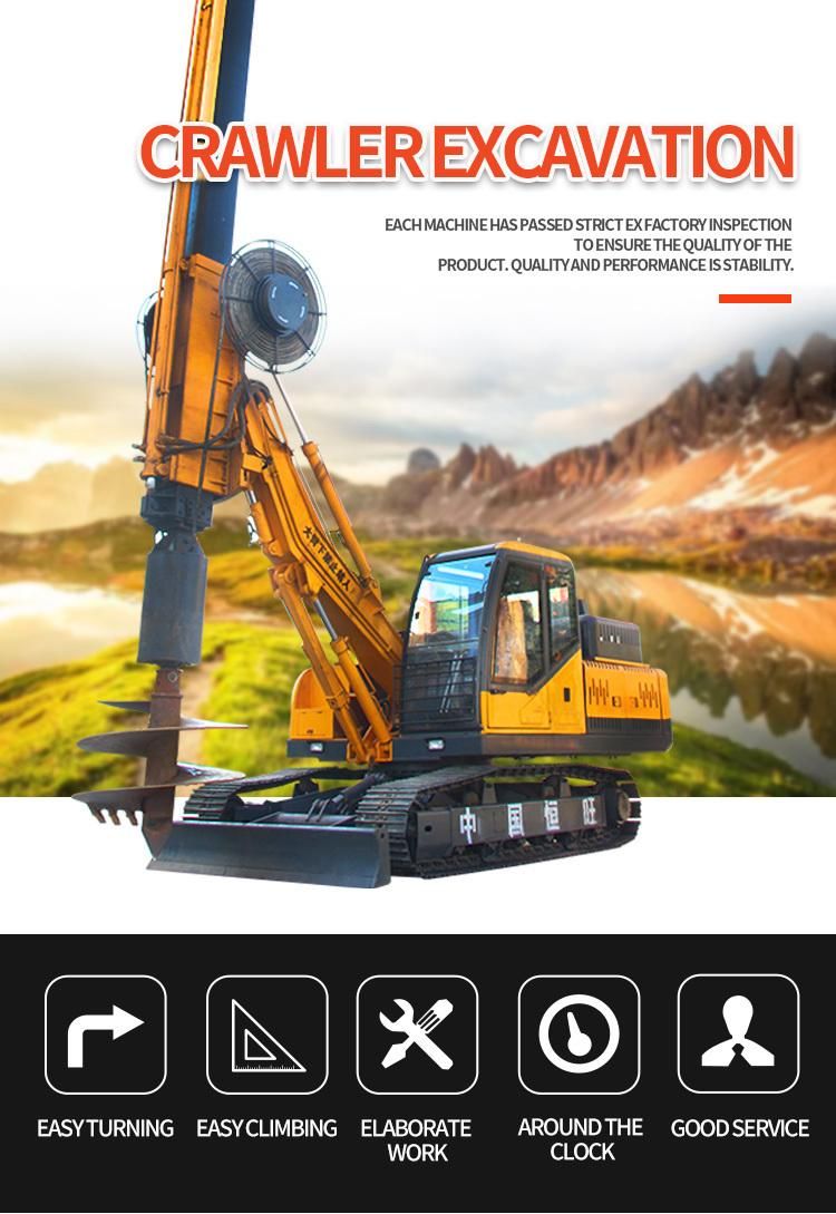 22m Depth High Quality Rotary Drilling Rig Bore Pile Machine