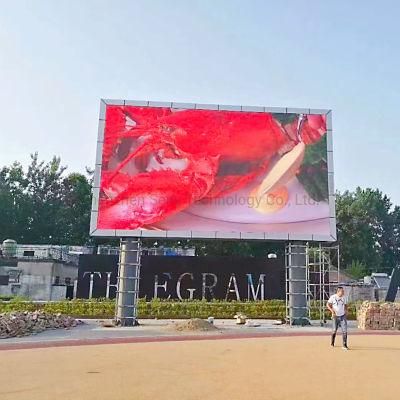 P6 Outdoor Permenant-Install LED Advertising Display with Double-Column