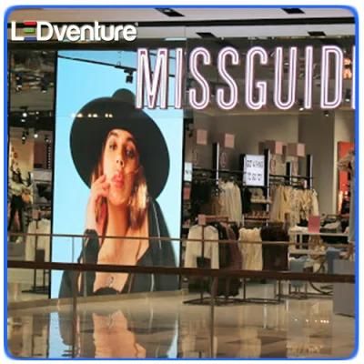 High Brightness Retail Shop Entrance Window LED Advertising Display Screen
