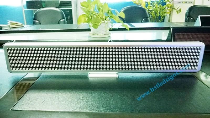 Red Color Desk Scrolling LED Message Sign 16X128