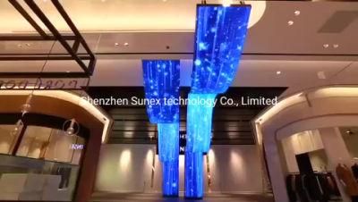 China Factory New Hot Special Creative Curved Round Square Cylinder Indoor P2 P2.5 P3 P4 Soft Flexible LED Module LED Panel LED Display Screen