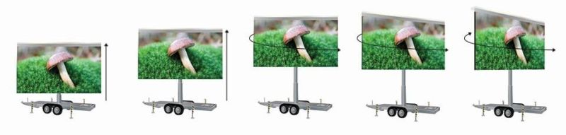 Outdoor Mobile Advertising Trailer P5 Full Color LED TV Screen Truck LED Sign Display