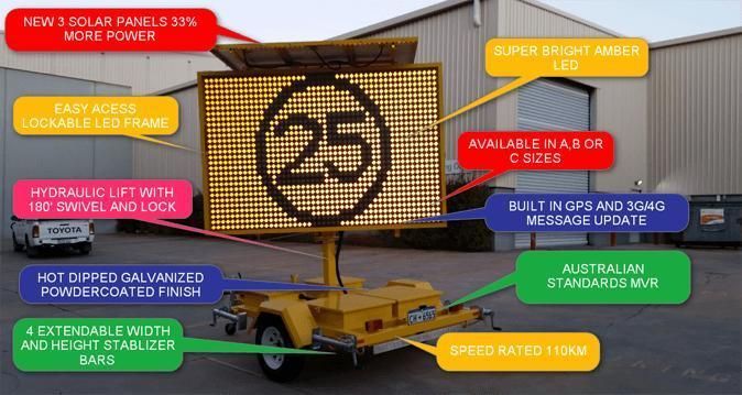 Solar Save Energy P10 Amber Trailer LED Display