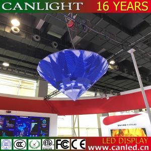 Creative Special Shape Curved Ceiling Cylinder LED Display Screen for Hotel