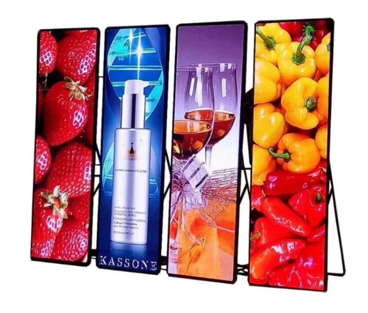 Indoor Pixel 2.5mm/3mm LED Digital Poster Screen Display Portable Advertising