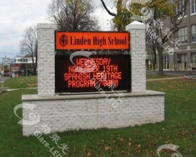 Glare-LED P16 DIP Outdoor Single Color 8*16 LED Display Outdoor LED Display