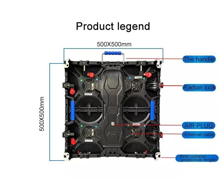 Indoor Rental LED Screen Display P4.81 Die Casting Aluminum Cabinet