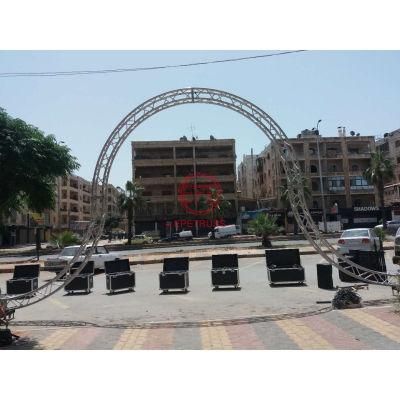 Outdoor Aluminium Stage Systems Rock Band Stage Lighting Rotating Truss