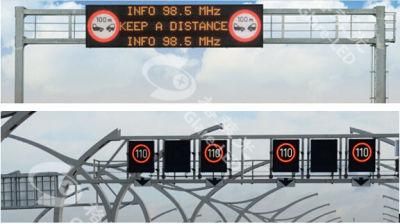 Highway Motorway Indicating LED Board Traffic Sign Vms 33.33mm LED Display with En12966 Standard Variable Message Sign