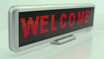 Red Color Desk LED Moving Sign 16X96