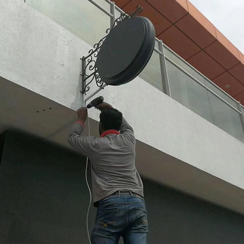 P4mm Double Side Round Logo LED Display