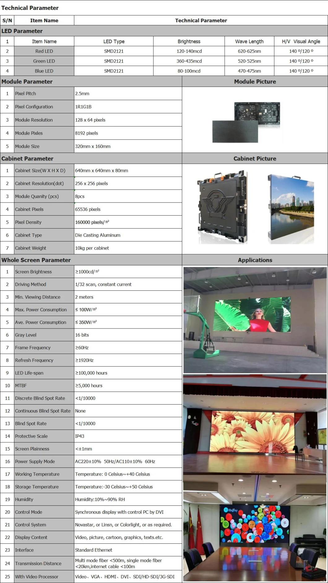 P2/P2.5 Custom Commercial LED Solutions Wi-Fi Video Display Sign Board Factory