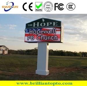 Outdoor Chruch P10 LED Display Sign Board, Front Open LED Screen