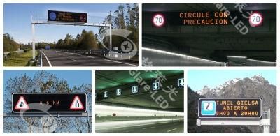 P20mm Full Color Road Traffic Safety Variable Message Sign Digital Speed Warning Display Full Color En12966