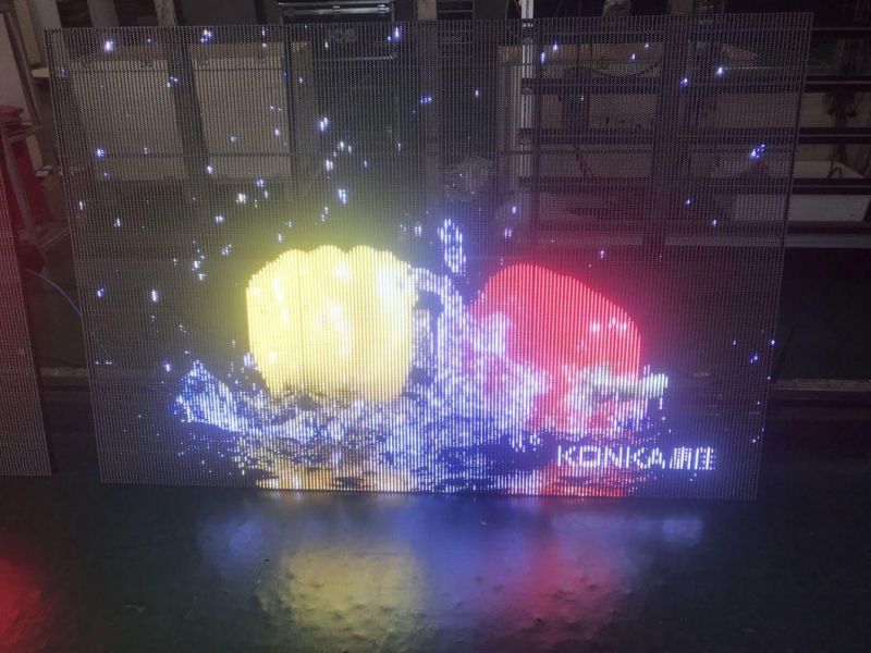1/16scan 1000nits P3.91-7.8 1000X1000 Cabinet Indoor Transparent LED Displays