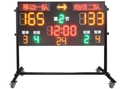 High Brightness Outdoor Waterproof Portable Wireless Remote Control Basketball Scoreboard 24 Seconds Countdown LED Score Board