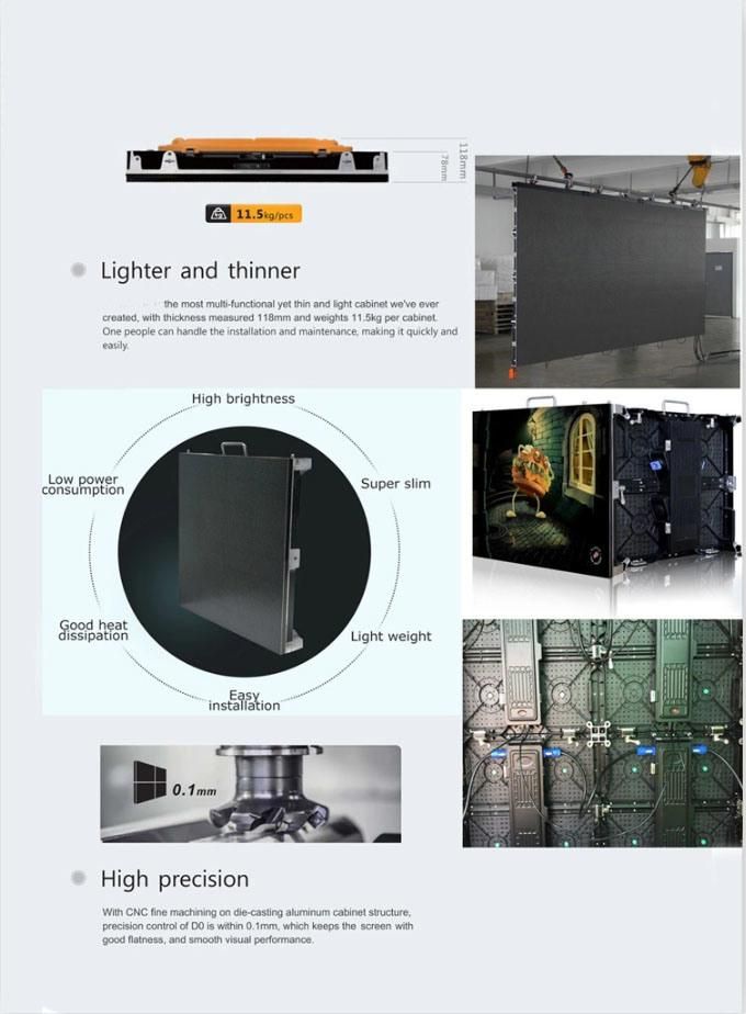 Indoor Advertising P3.91 P4.81 Rental Display Stage LED Screen for Concert