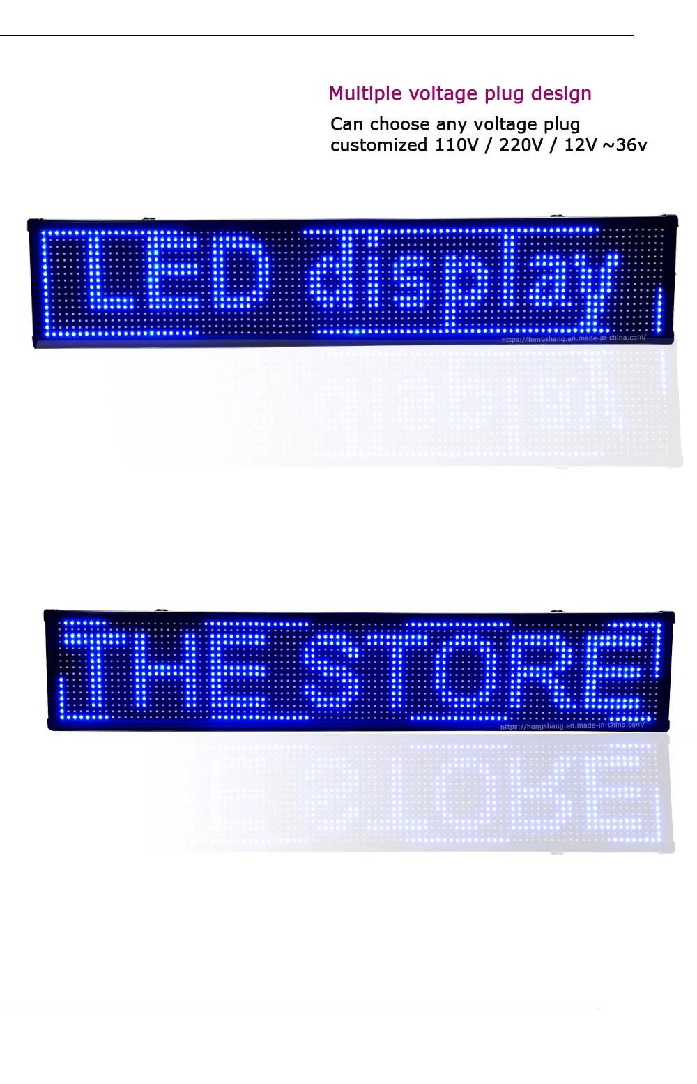 P10semi-Outdoor Blue Billboard Sexy Wall Text Board LED Screens
