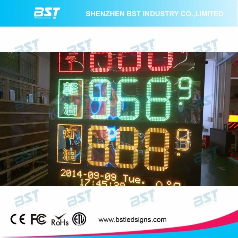 Outdoor LED Gas Price Sign with LED Moving Sign
