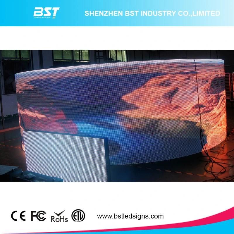 Evergy Saving P6 SMD Outdoor Full Color Curved LED Video Wall for Commercial Adertising