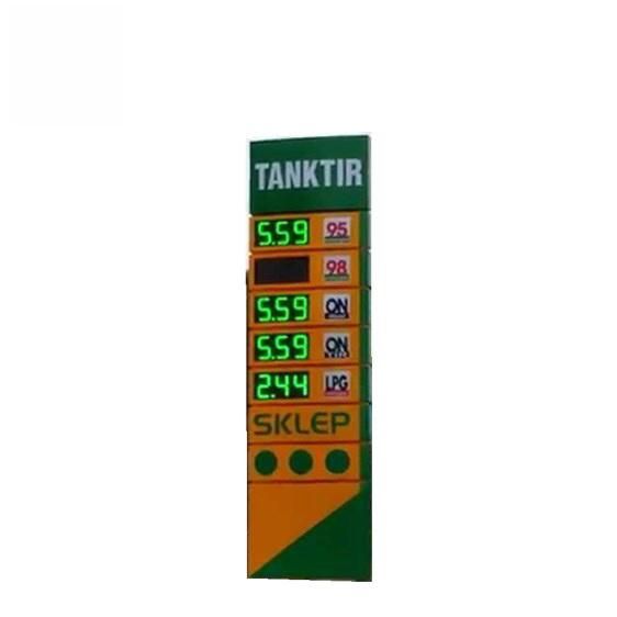 High Brightness 12/16/24 Inch White Digital 8888 LED Gas Station Price Digital Panel LED Gas Sign