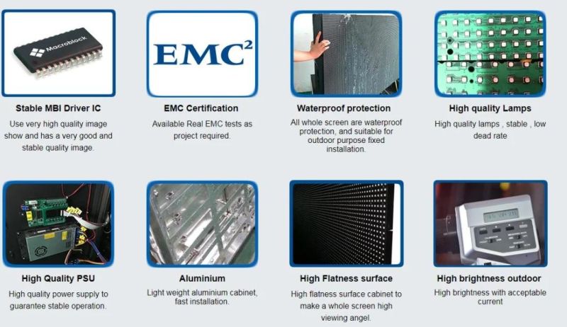 P3.91 Outdoor HD 160 Degree Wide Viewing Angle Super Dustproof High Refresh Aluminum Profile LED Video Wall Screen
