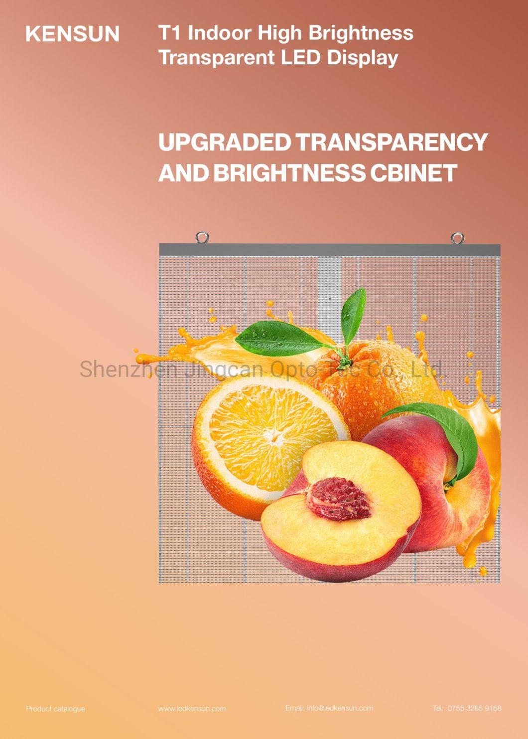 1/16scan 1000nits P3.91-7.8 1000X1000 Cabinet Indoor Transparent LED Displays