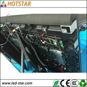 Outdoor P10 High Refresh Rate Cycle LED Display with Aluminum Cabinet and Top Robber Cover for Sports Gym Advertising Usage