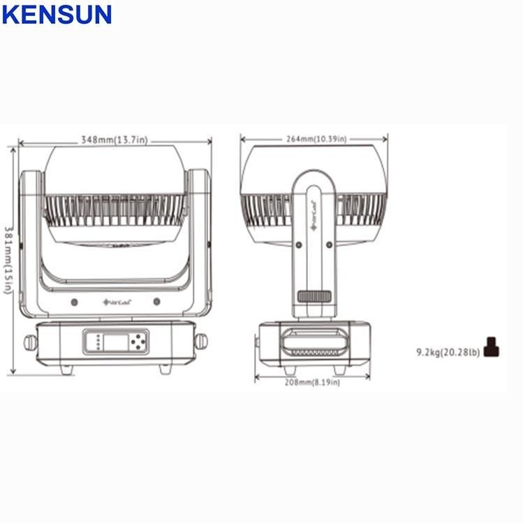 Shenzhen 19X25W 4in1 LED Zoom Wash Moving Head Stage Lighting Equipment RGBW Beam Light