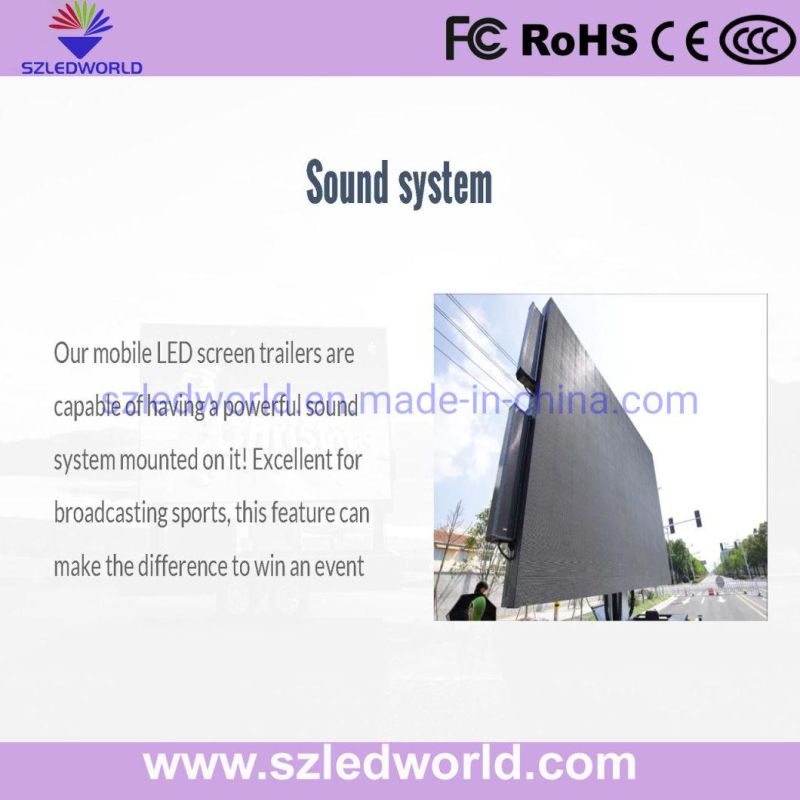 P8 Outdoor Waterproof Video Full Color Advertising LED Display Trailer