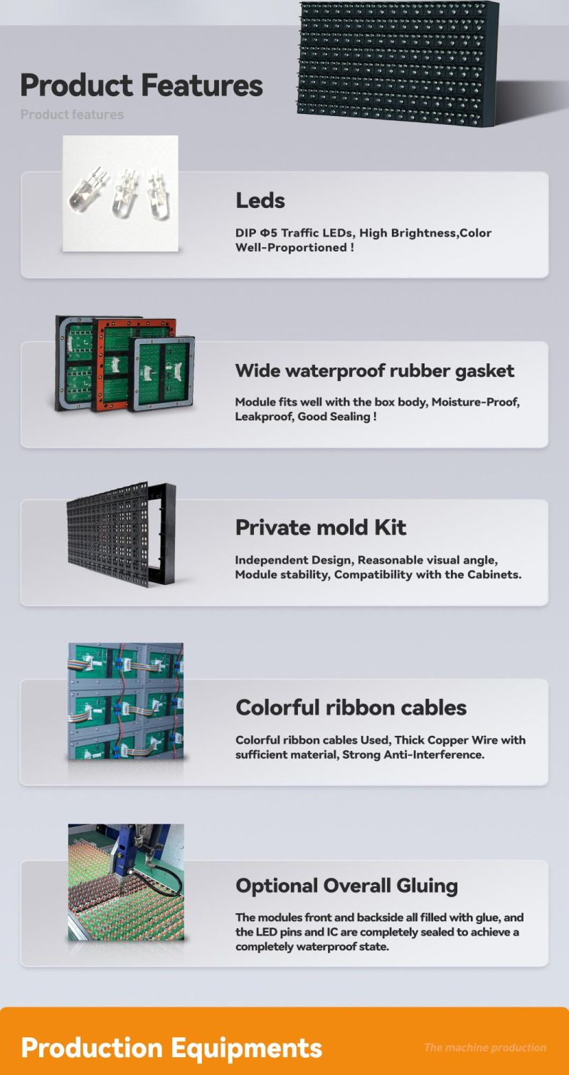 Full Color Video LED Display for Public Advertising P16