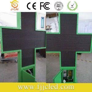 Outdoor Hight Brightness LED Pharmacy Cross Green Color LED Display