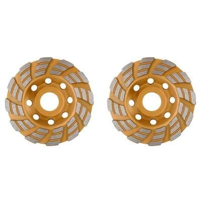 Hot Press Sintered Granite Concrete Stone Cup Diamond Grinding Cup Wheel 100mm for Angle Grinder
