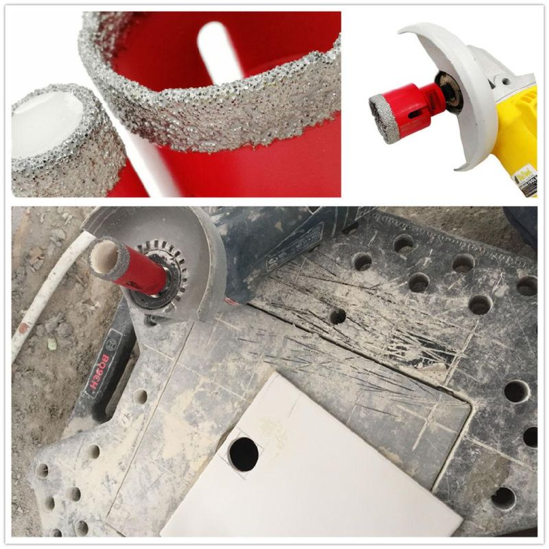 Shdiatool 100mm Vacuum Brazed Diamond Drilling Core Bits With10mm Diamond Height for Porcelain Tile Granite Marble Stone Masonry Brick