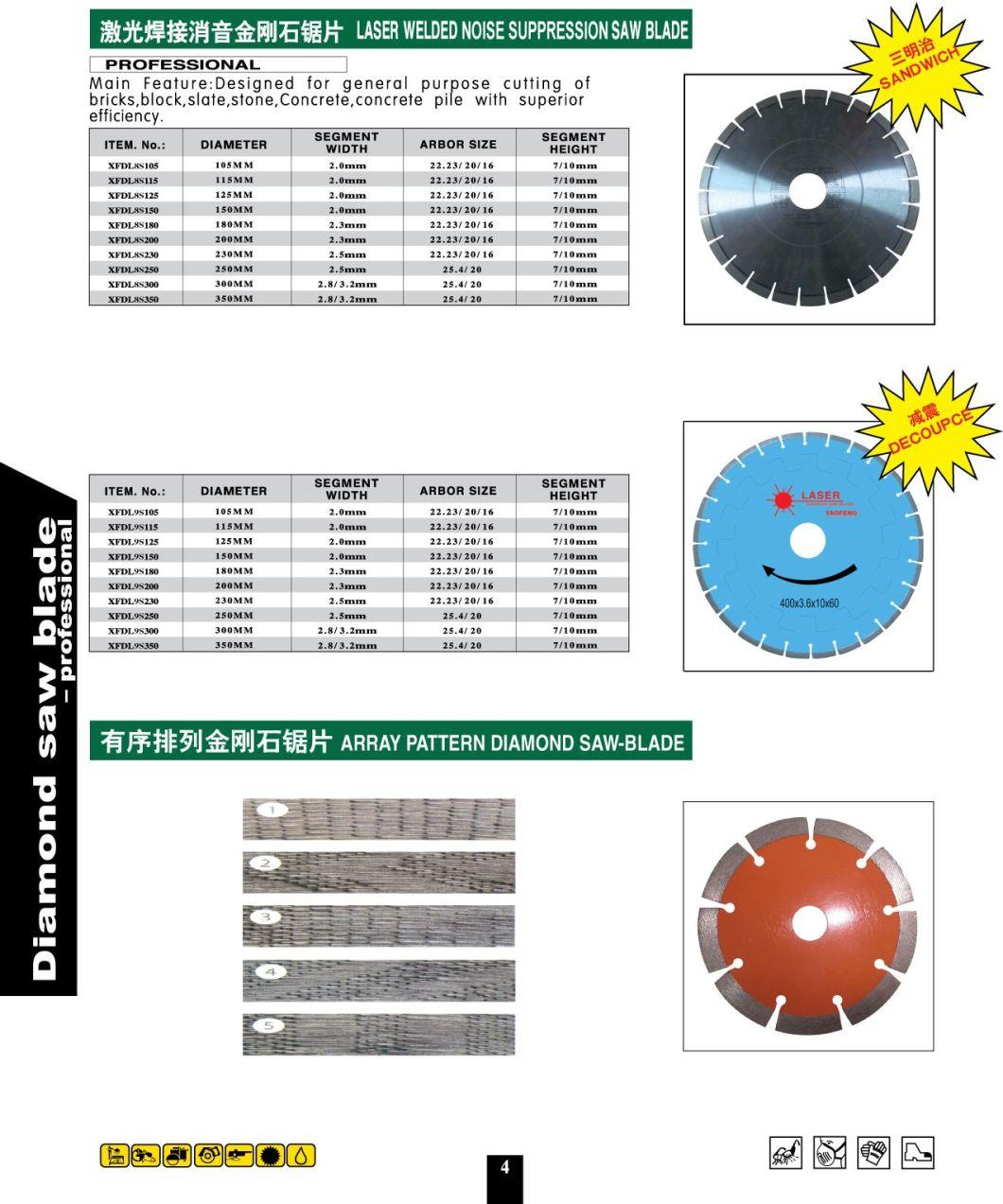 Long Life Laser Diamond Saw Blade for General Cutting