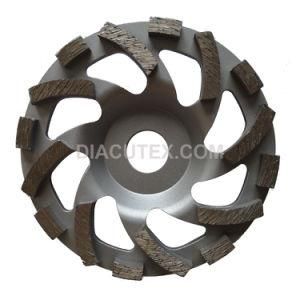 125mm Turbo Fan Segment Diamond Cup Grinding Wheel for Concrete