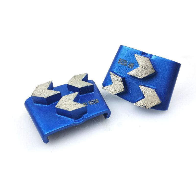 3 Arrow Segments Diamond Grinding Plates for Concrete Floor