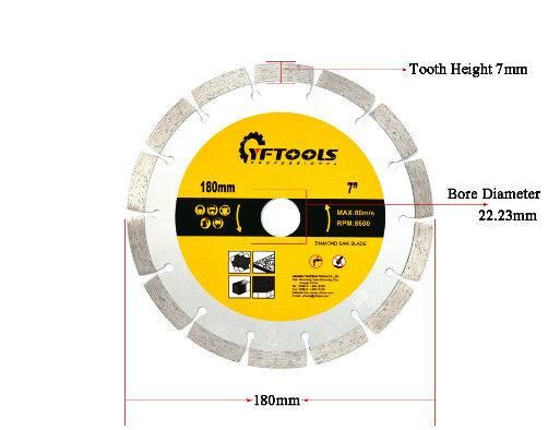 180mm Cold-Pressed Segment Diamond Circular Saw Blade for Block
