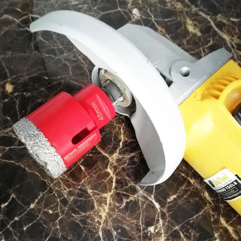 Shdiatool 100mm Vacuum Brazed Diamond Drilling Core Bits With10mm Diamond Height for Porcelain Tile Granite Marble Stone Masonry Brick