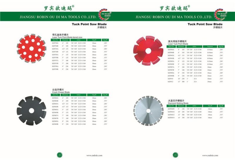 Tuck Point Blade for Stone Cutting