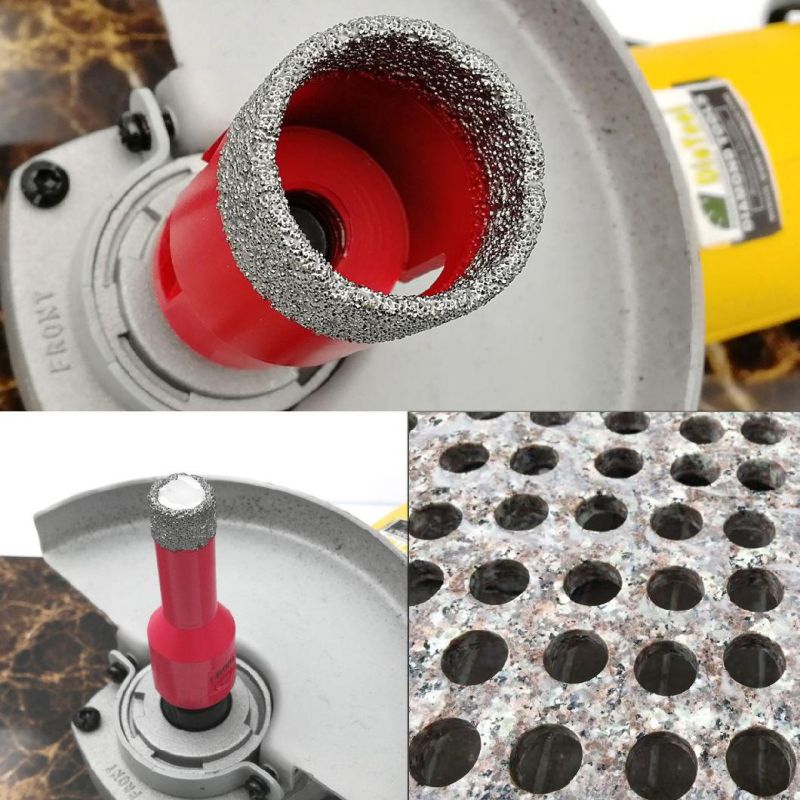 Shdiatool 100mm Vacuum Brazed Diamond Drilling Core Bits With10mm Diamond Height for Porcelain Tile Granite Marble Stone Masonry Brick