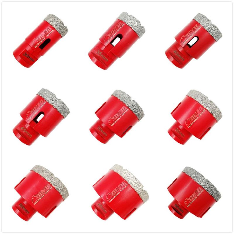 Vacuum Brazed Porcelain Tile Core Drilling Bit Diamond Drills Hole Saw Hole Cutter Diamond Drilling Bits