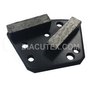 Two Bar Segmented Trapezoid Diamond Grinding Scraper Disc for Very Soft Concrete