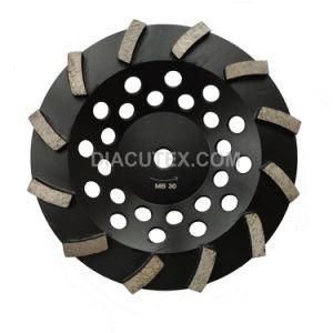 7 Inch 5/8&quot;-11 Thread Swirl Turbo Segment Diamond Cup Grinding Wheel