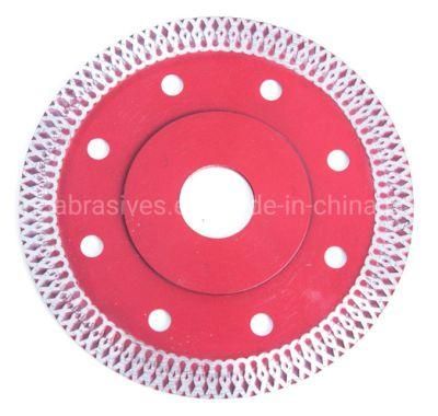 Super Thin X-Shape Diamond Saw Blade with Flange for Ceramic Fast Cutting