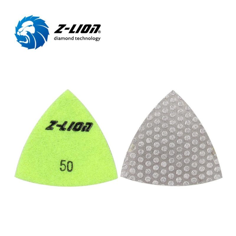 Vacuum Brazed Triangular Polishing Pad for Oscillating Tool Concrete Floor Corner Grinding