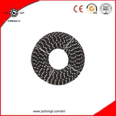 High Efficiency Sintered Beads Abrasive Diamond Wire Saw for Granite Quarry