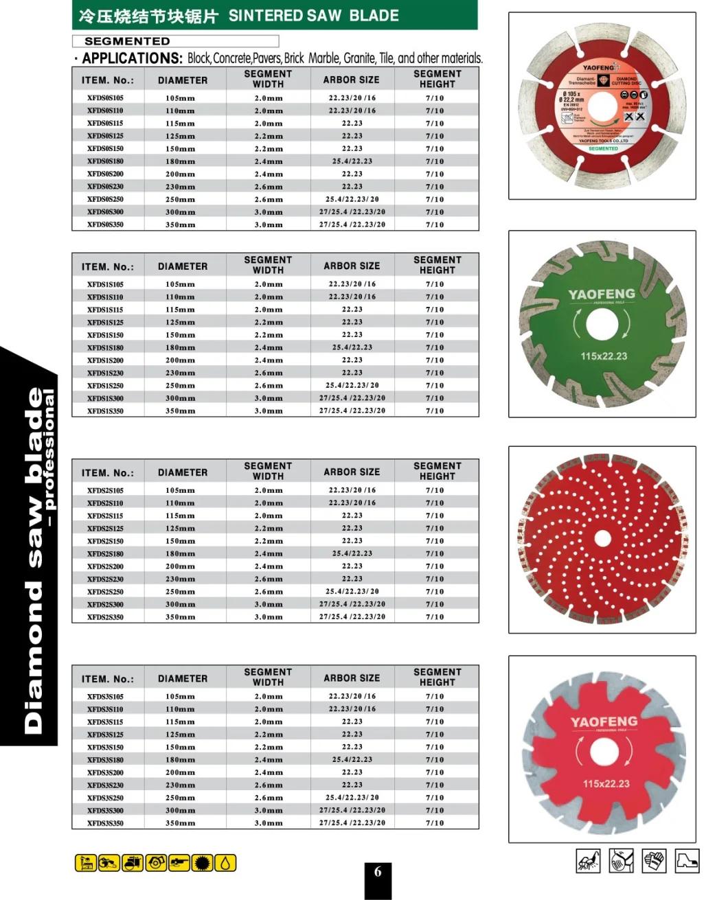 Good Quality Cold-Pressed Segmented Diamond Cutting Blade Disc