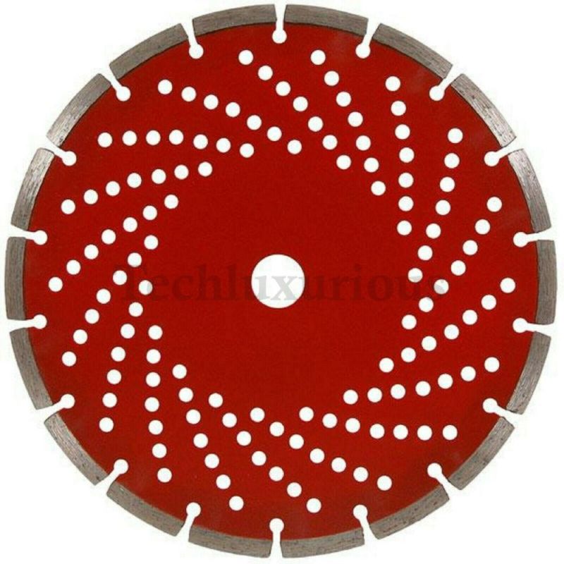 9inch Professional Diamond Saw Blade with Hole Type Diamond Dry Cutting Disc Segmented Blade for Marble, Granite, Concrete