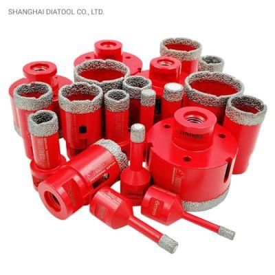 Shdiatool 100mm Vacuum Brazed Diamond Drilling Core Bits With10mm Diamond Height for Porcelain Tile Granite Marble Stone Masonry Brick